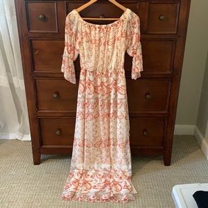 Paisley Print Maxi Dress